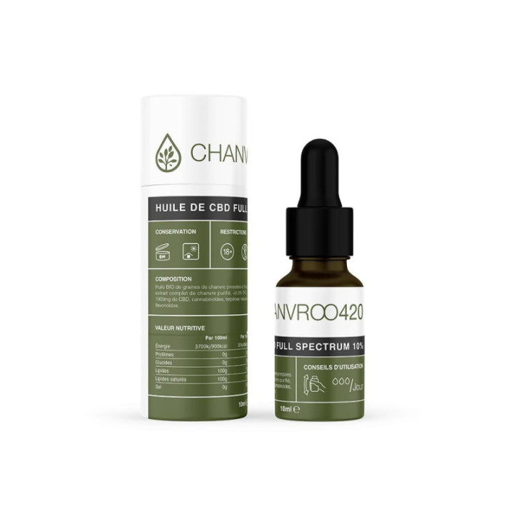 Huile de CBD Full Spectrum de Chanvroo - la Qualité au service de la détente - Weedy.fr