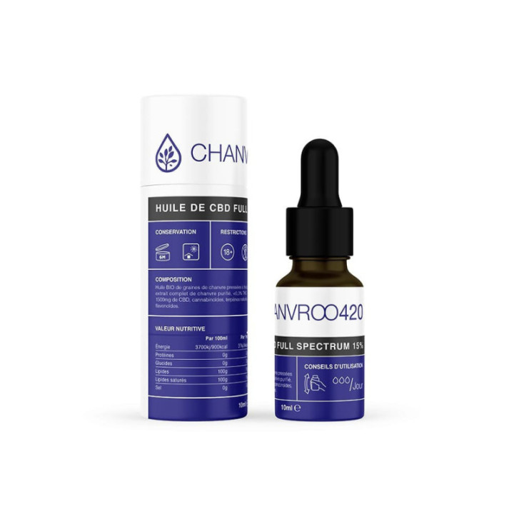 Huile de CBD Full Spectrum de Chanvroo - la Qualité au service de la détente - Weedy.fr