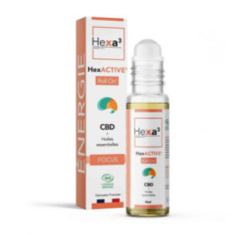 Roll-On CBD Bio Focus Huiles Essentielles 10ml HexACTIVE® Hexa3 - Weedy.fr