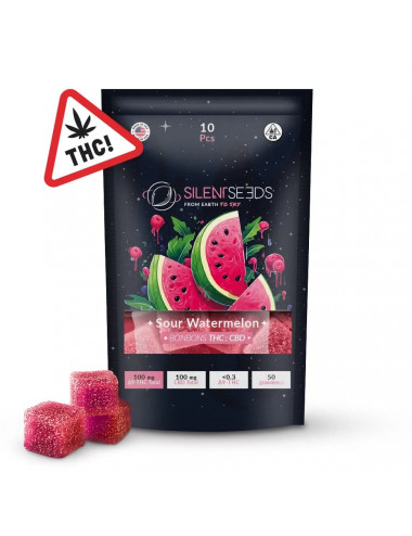 Gummies THC + CBD - Sour Watermelon - Silent Seeds