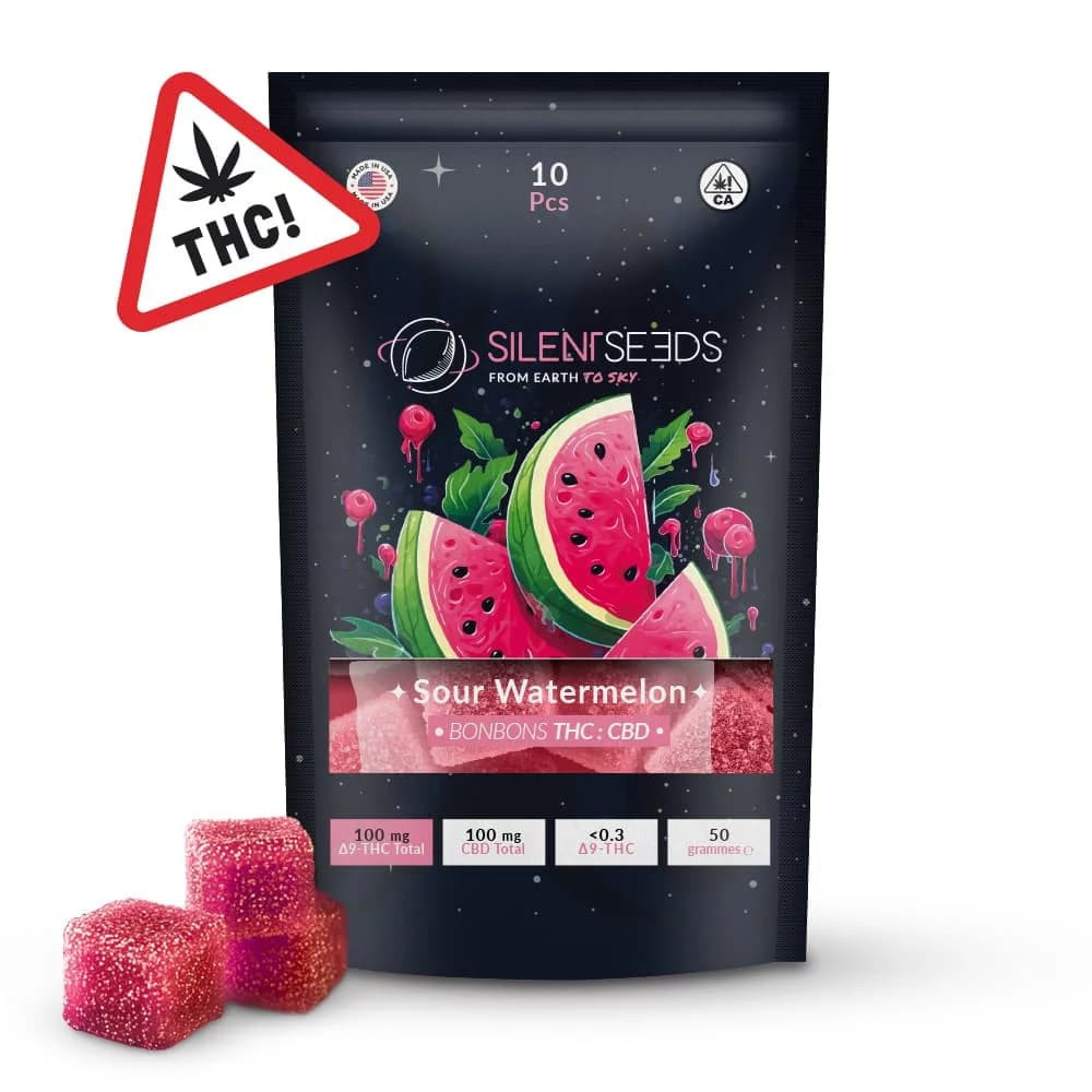 Gummies THC + CBD - Sour Watermelon - Silent Seeds