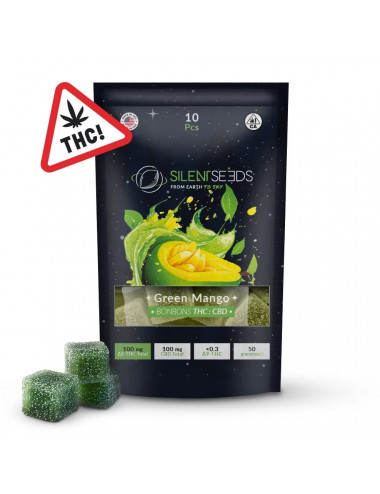 Gummies THC + CBD - Green Mango - Silent Seeds