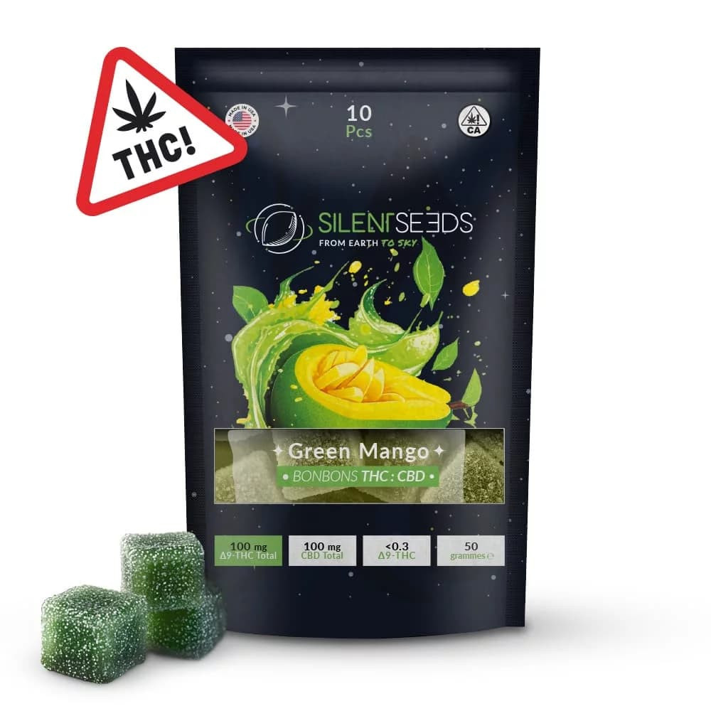 Gummies THC + CBD - Green Mango - Silent Seeds