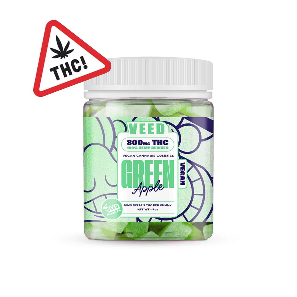 Gummies Delta-9 THC - Pomme verte 300mg - Veed