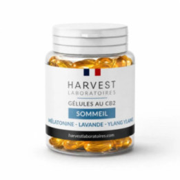 Gélules CB2 Sommeil Mélatonine Harvest, 0 % THC 0 % CBD | Weedy.fr