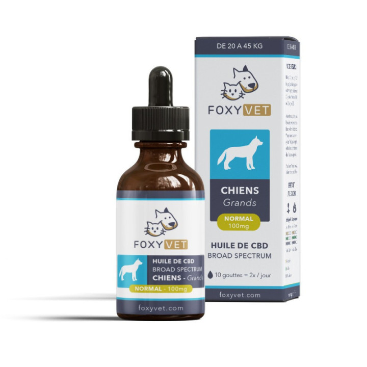 CBD-Öl für Hunde FOXYVET – Verbessern Sie das Wohlbefinden Ihres Tieres – Weedy.fr