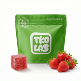 THC D9-Gummibärchen 30 mg Strawberry TKO Lab – Beutel mit 5 Stück | Weedy.fr
