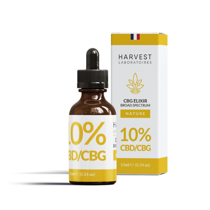 CBD and CBG Oil Elixir - Harvest Laboratories on Weedy.fr