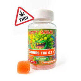 Gummies Happy Ganja THC 250mg - White Rabbit