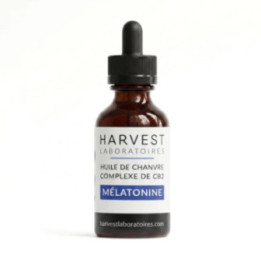 Aceite para dormir CB2 con melatonina de Harvest, sin THC ni CBD | Weedy.fr