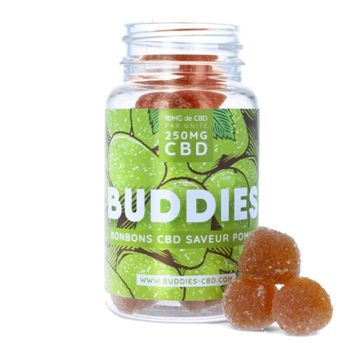 Caramelle al CBD al gusto di mela di Buddies: l'equilibrio tra salute e piacere - Weedy.fr