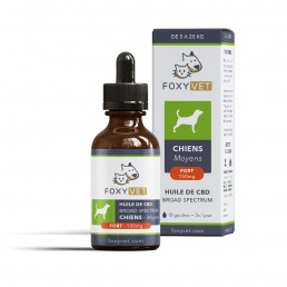Olio di canapa per cani di taglia media