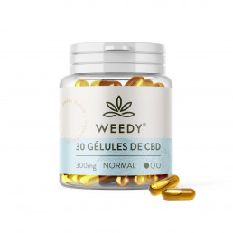 Capsula di CBD del marchio Weedy