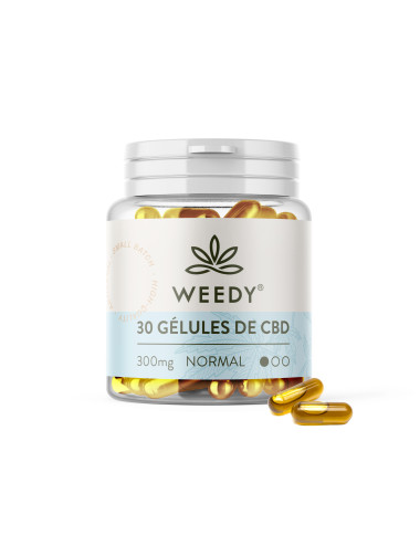 Capsula di CBD del marchio Weedy