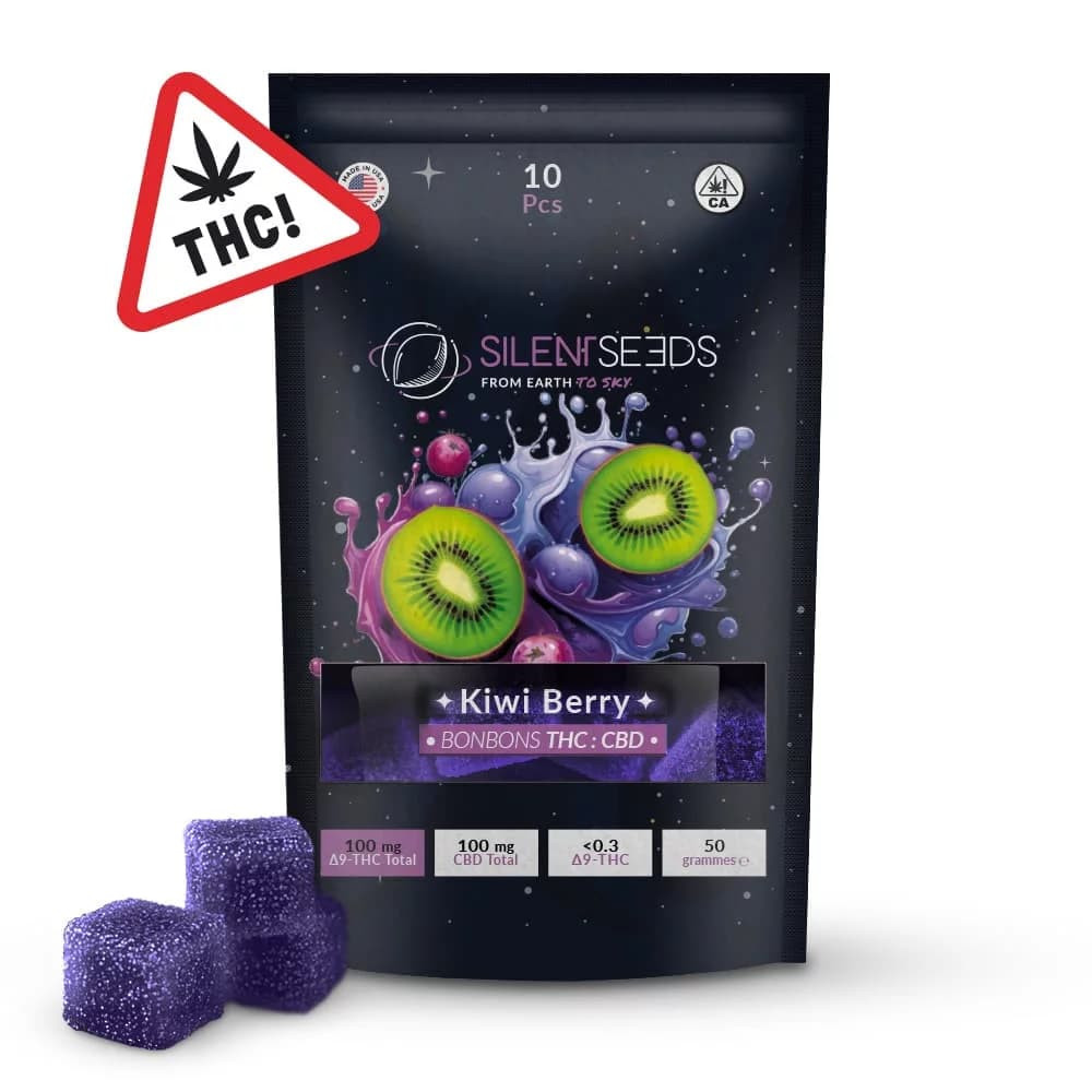 Gomme THC + CBD - Kiwi Berry - Silent Seeds Gomme THC + CBD - Kiwi Berry - Silent Seeds