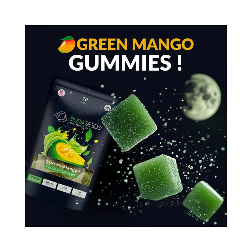 Gummies THC + CBD - Mango verde - Silent Seeds