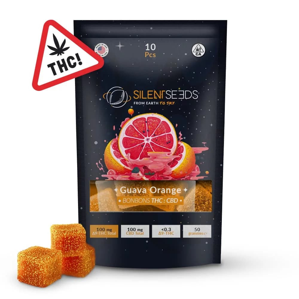 Gummies THC Delta 9 Guava Orange - Silent Seeds Gummies THC Delta 9 Guava Orange - Silent Seeds