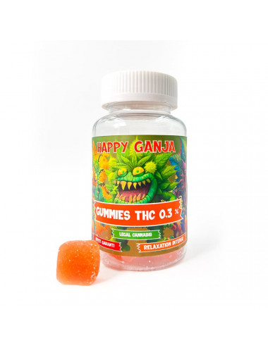 Gomme Happy Ganja THC 250mg - White Rabbit
