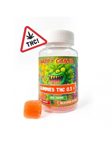 Gomme Happy Ganja THC 250mg - White Rabbit