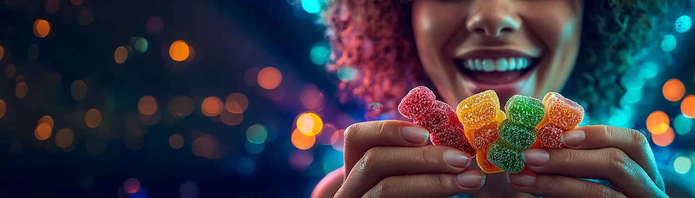 Caramelle gommose Sfondo della diapositiva