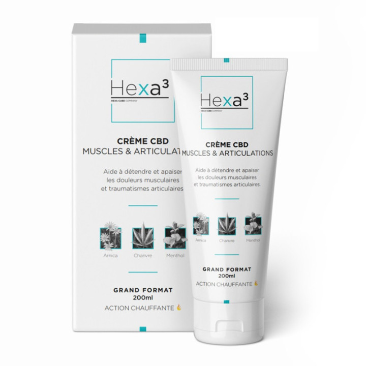 CBD-crème met arnica voor spieren en gewrichten - Hexa3 - Weedy.fr