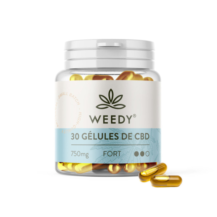 Sterke CBD-capsule van het merk Weedy