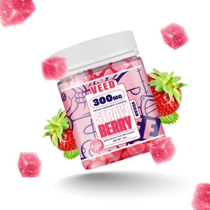 Veed Gummies THC Aardbei – de THC die je helemaal in de wolken brengt – Weedy.fr