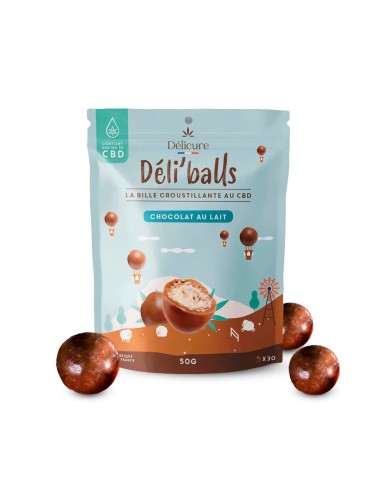 Déli'balls CBD chocolate de leite - Délicure