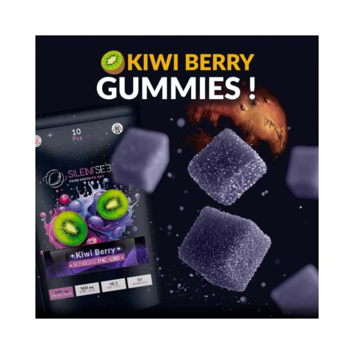 Gomas com THC + CBD - Kiwi Berry - Silent Seeds