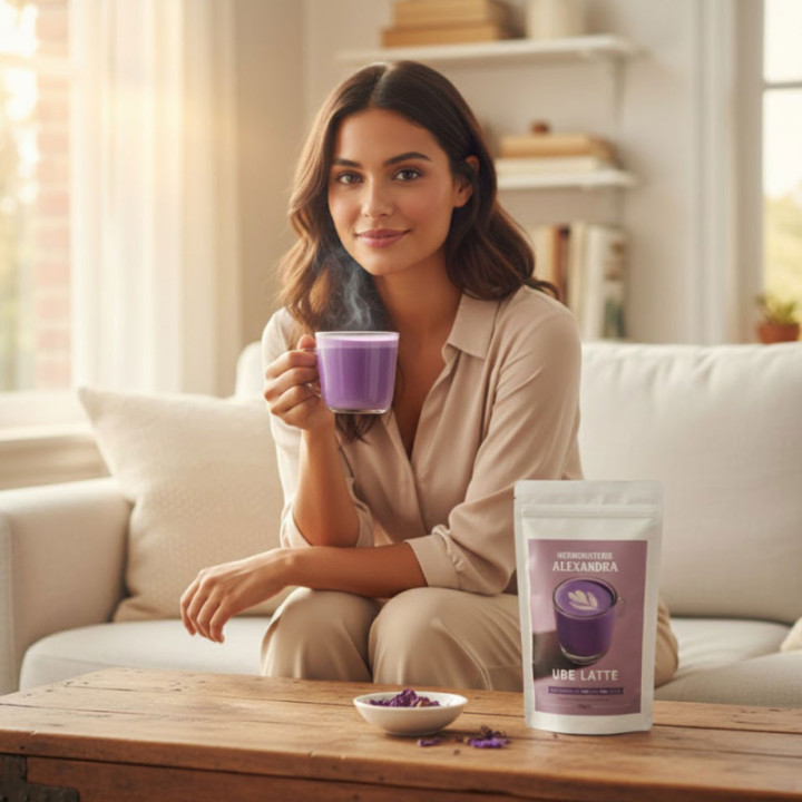 Ube Latte CBD – Ritual culinar violet și relaxant | Weedy.fr